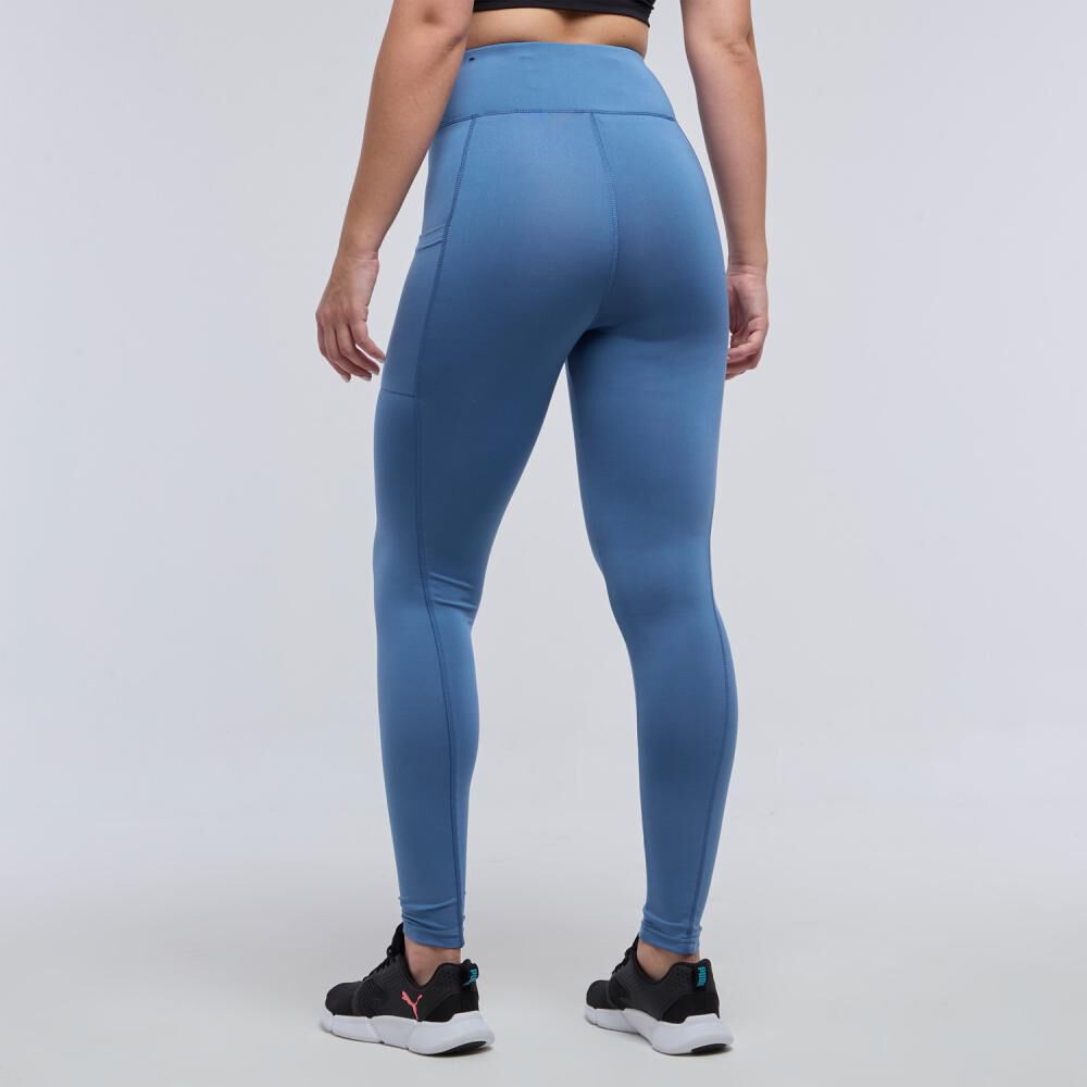 Calza Deportiva Lisa Tiro Alto Regular Mujer Wetland image number 3.0