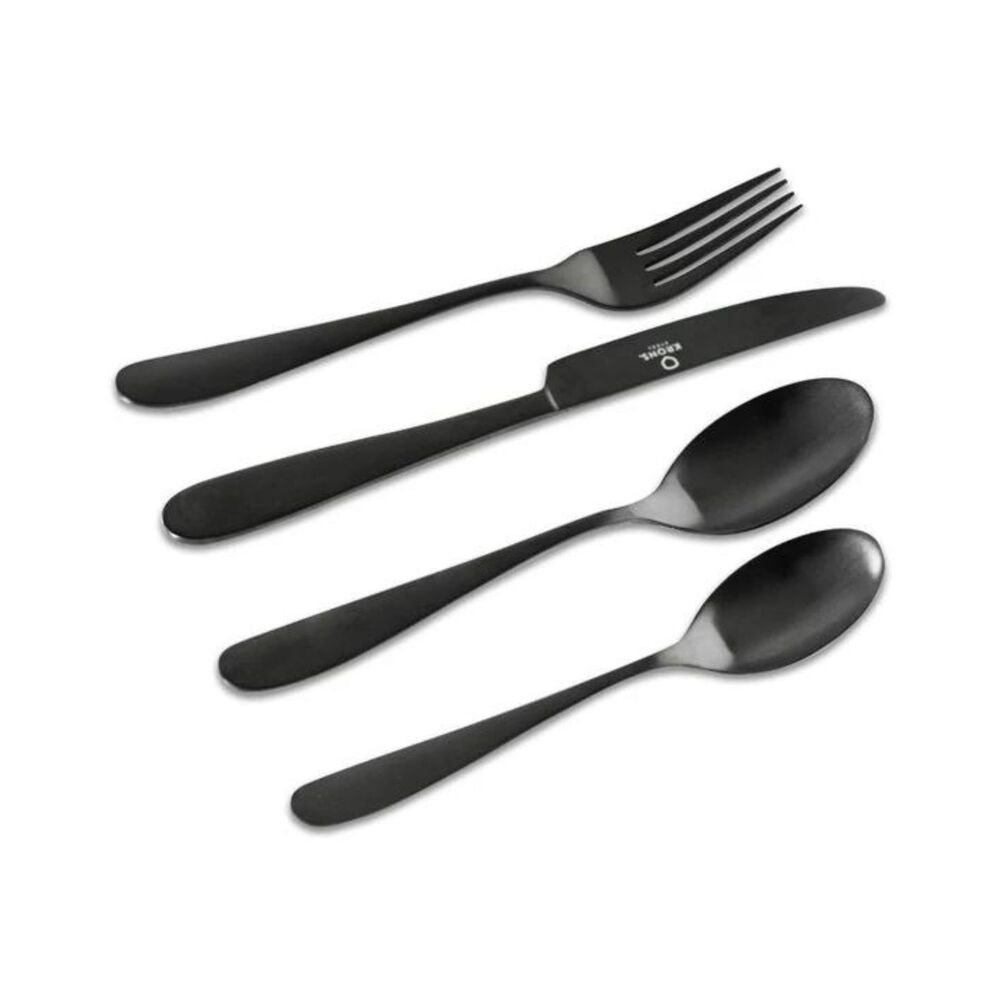 Set Cubiertos 24 Pzs Black Krons Acero Inox Set Cuchilleria image number 1.0