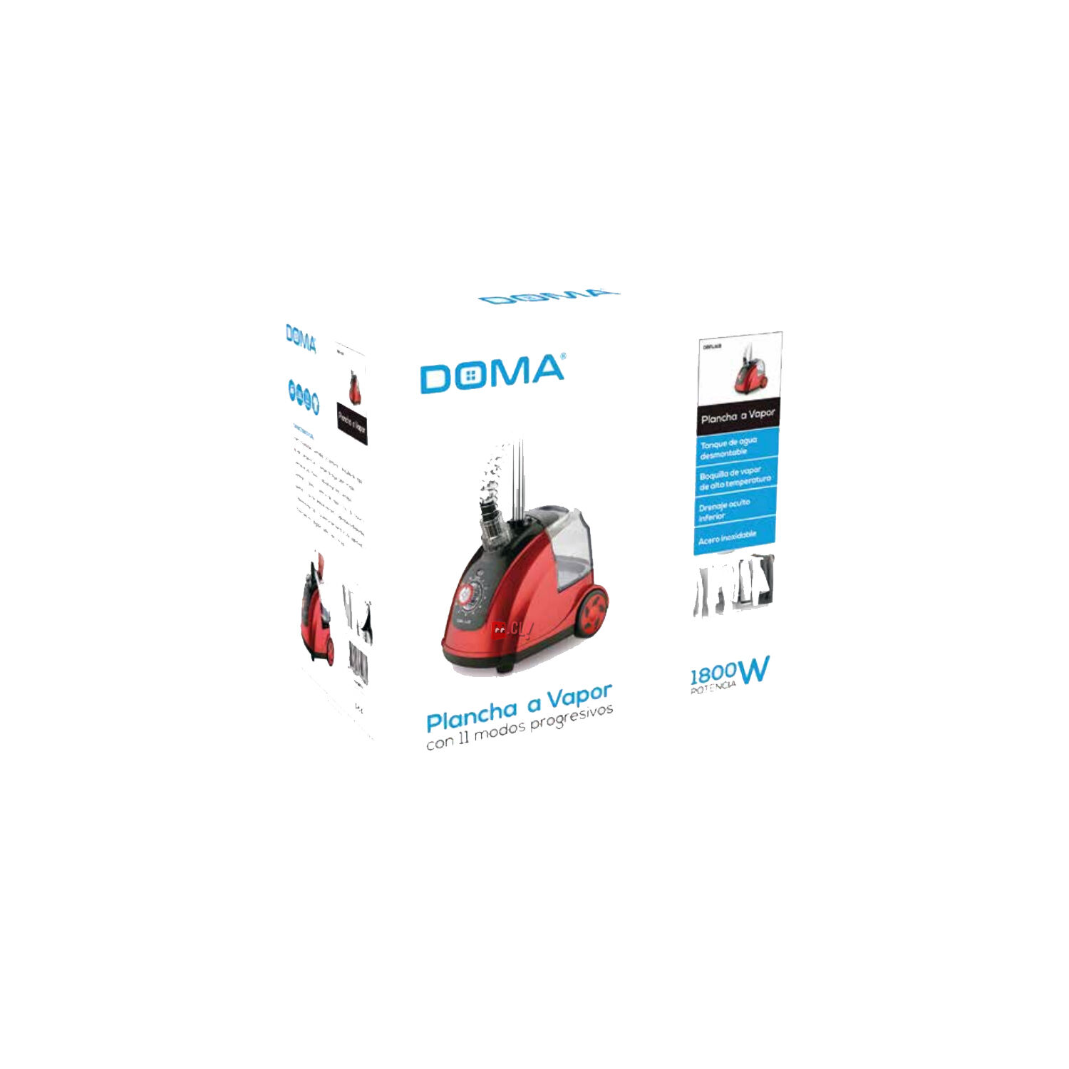 Plancha A Vapor Vertical De 1800w Con Ruedas - Ps image number 2.0