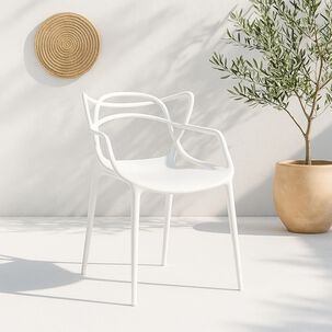 Silla De Terraza Exterior O Comedor Master - Blanca