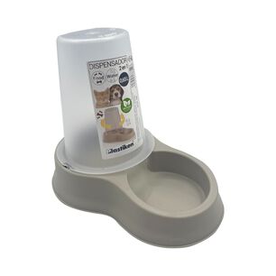 Dispensador Mascota Agua Y Comida 0,65 L Beige Plastiken