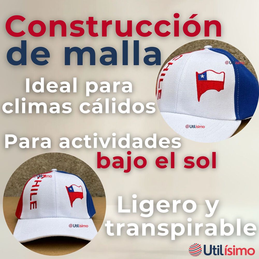 Gorro Jockey Talla Única Alta Calidad Poliéster Estampado Chileno image number 4.0