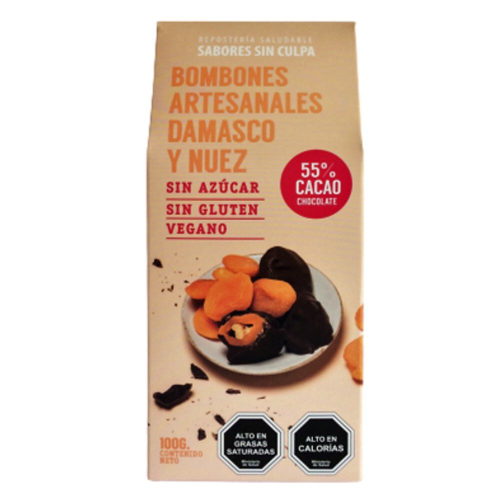 Bombones Artesanales Sabores Sin Culpa Damasco Nuez image number 0.0