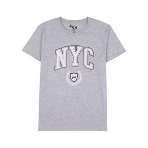 Polera Estampada Manga Corta Cuello Redondo Hombre Skuad