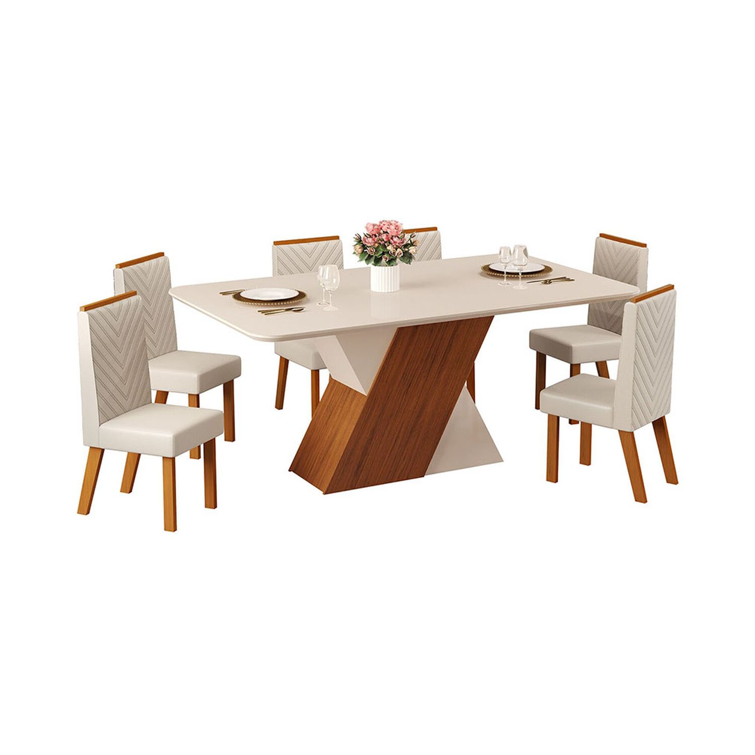 Juego De Comedor Vekkahome Mo / 6 Sillas image number 3.0