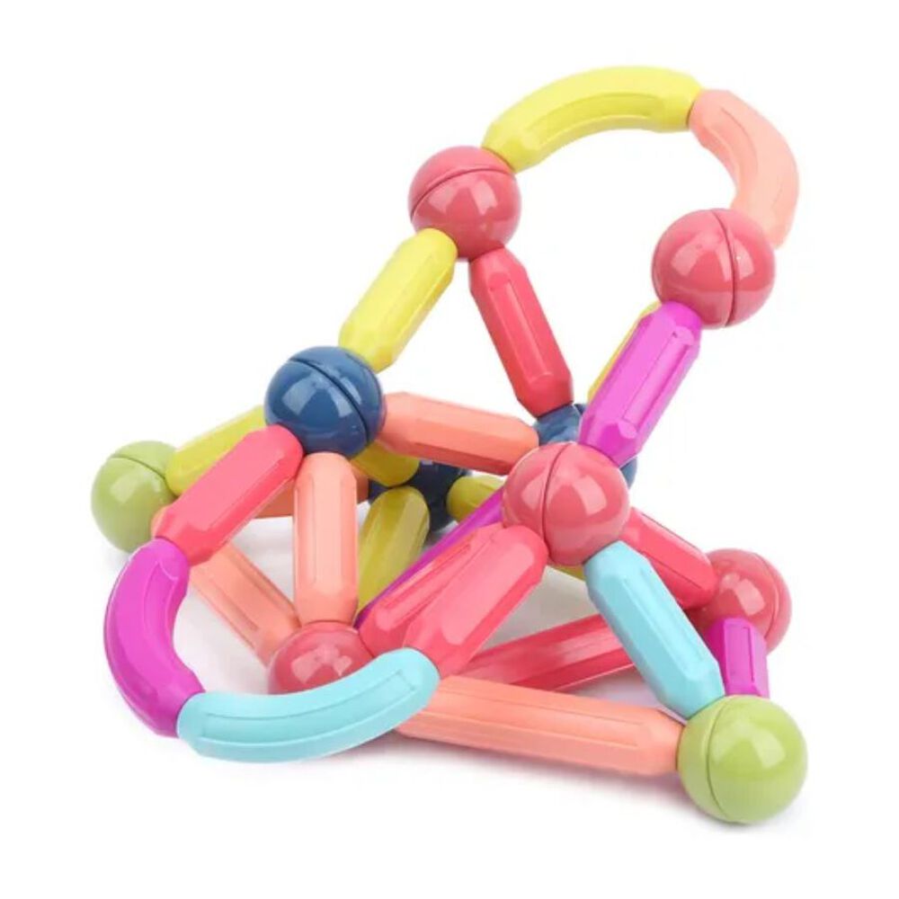 Juego De Bloques Construcción Magnéticos Para Niños 64 Piezas image number 1.0