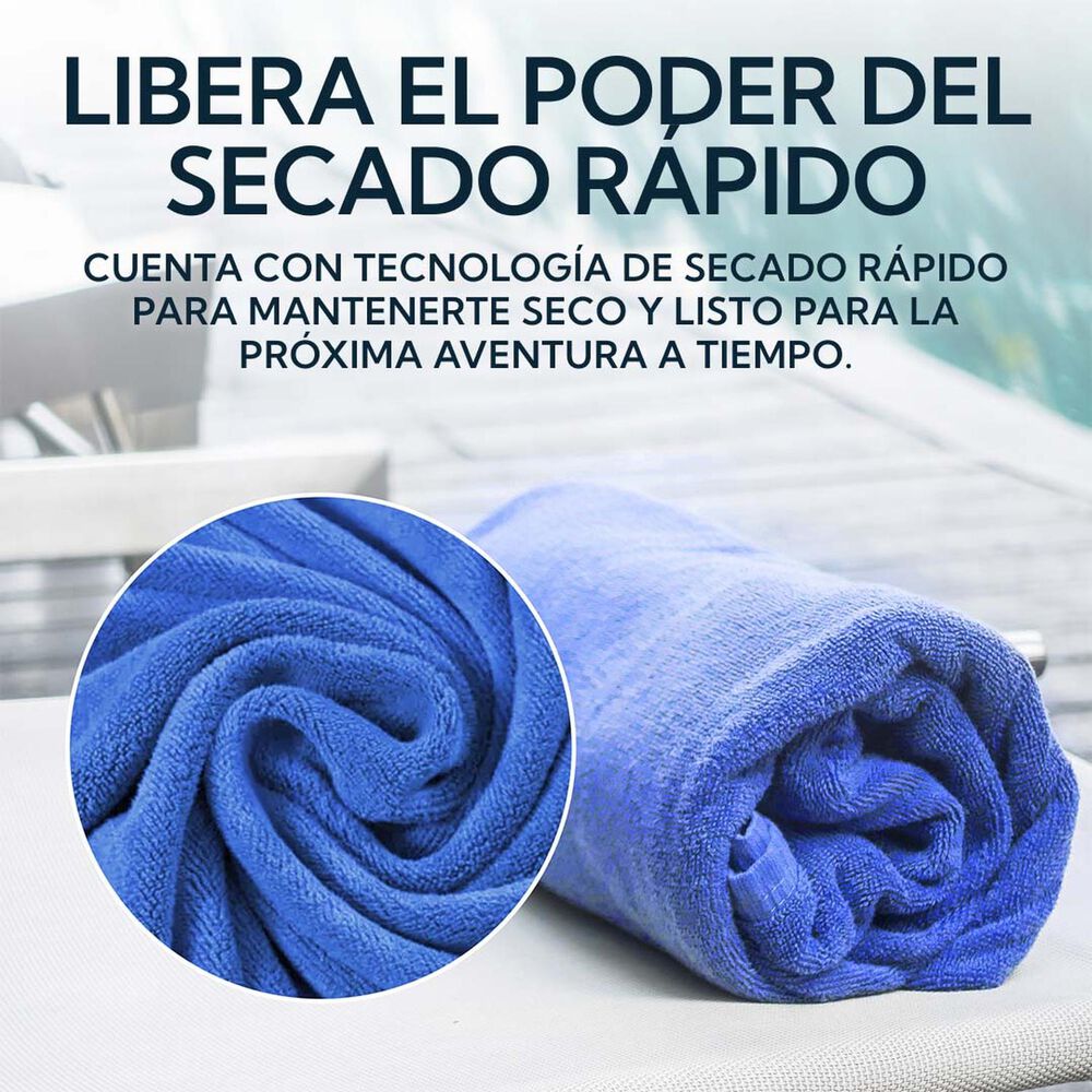 Pack Toallon Y Toalla Microfibra Terry Azul Pro Outdoor image number 2.0