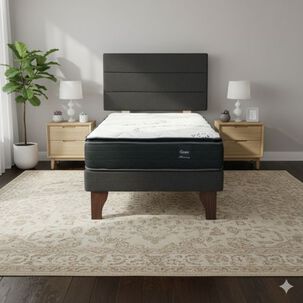 Cama Europea 1 Plaza 190 Plus Respaldo Atacama