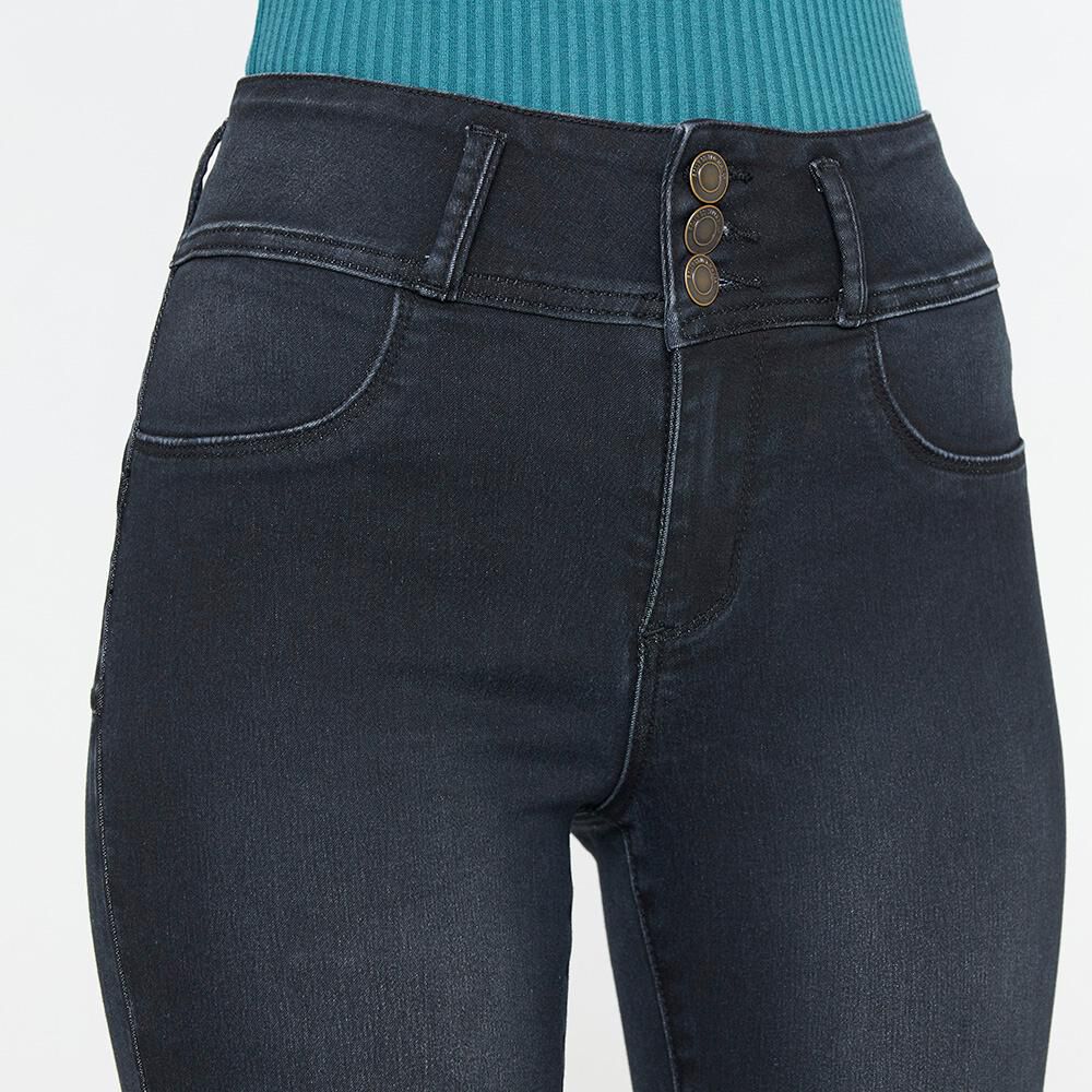 Jeans Mujer Tiro Alto Push Up Rolly Go image number 3.0