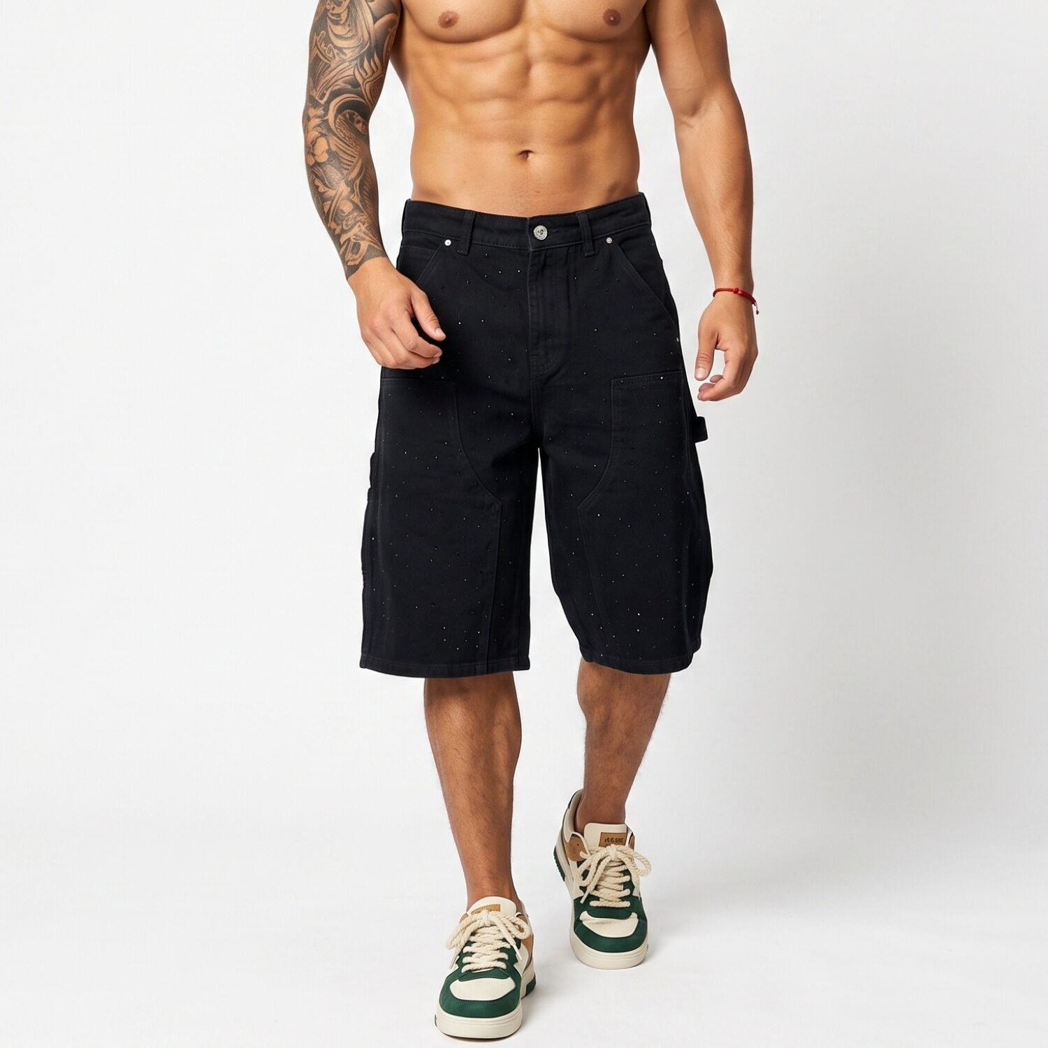 Short Bermuda Denim Brillos Relaxed Fit Hombre Diamond image number 0.0