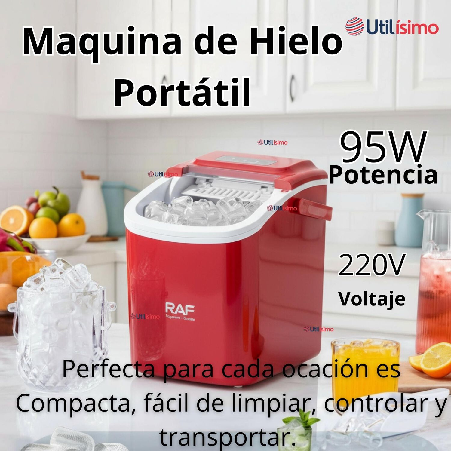 M&aacute;quina De Hielo Port&aacute;til Hogar Premium image number 1.0