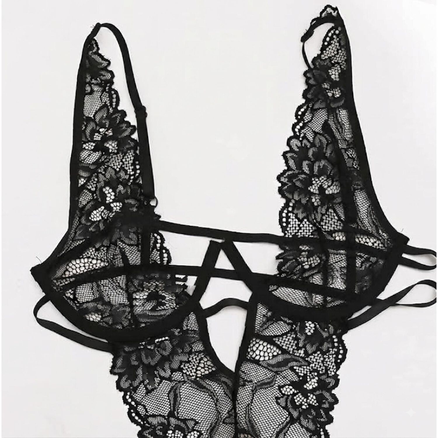 Lenceria Erotica De Encaje, Babydolls Entrepierna Abierta image number 2.0