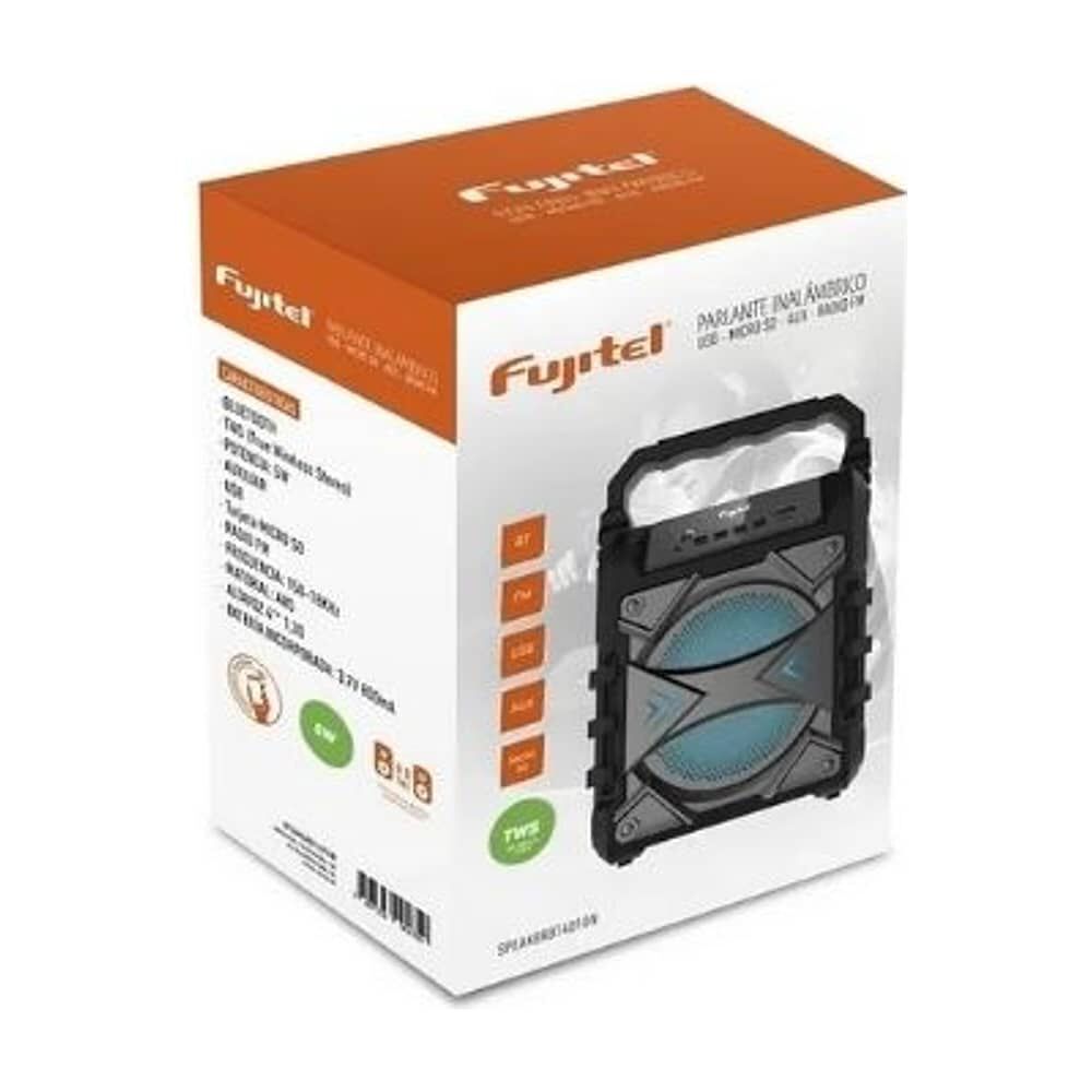 Parlante Fujitel Recargable Bt 5w 4 Negro Bluetoot Parlante image number 2.0