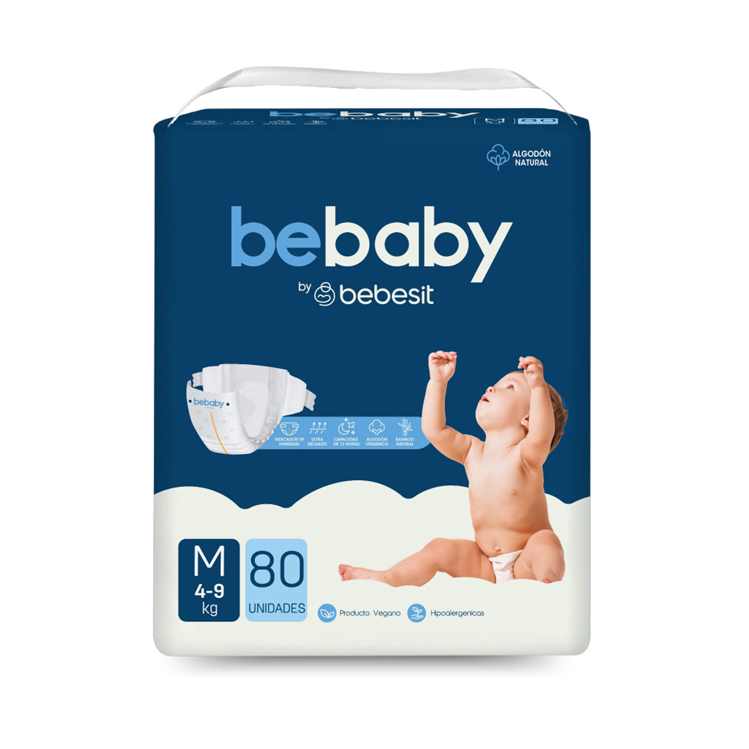 Pa&ntilde;ales Bebaby Premium By Bebesit M 80u Hipoalerg&eacute;nico image number 0.0