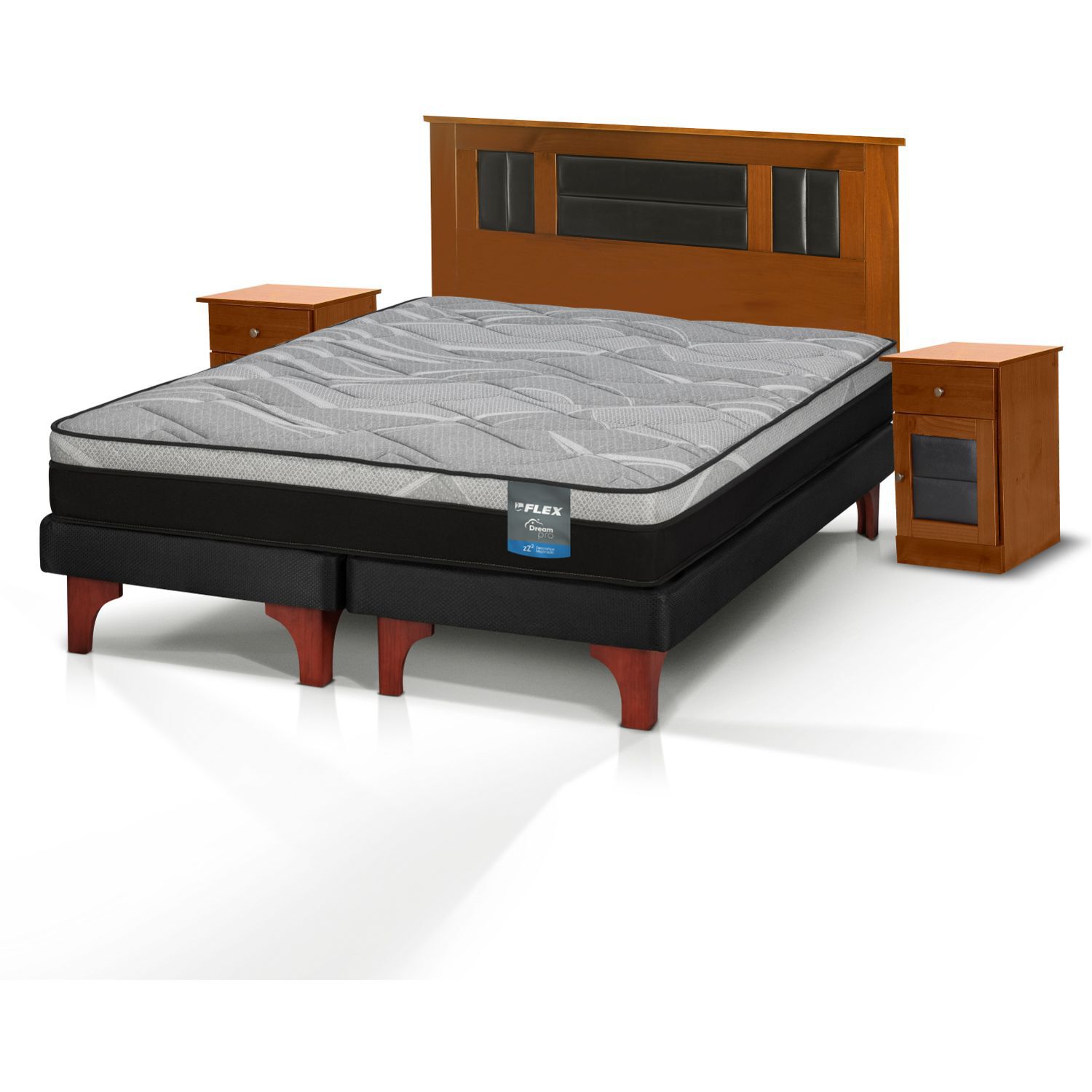 Cama Europea Flex Dream Pro / 2 Plazas + Set De Maderas image number 3.0