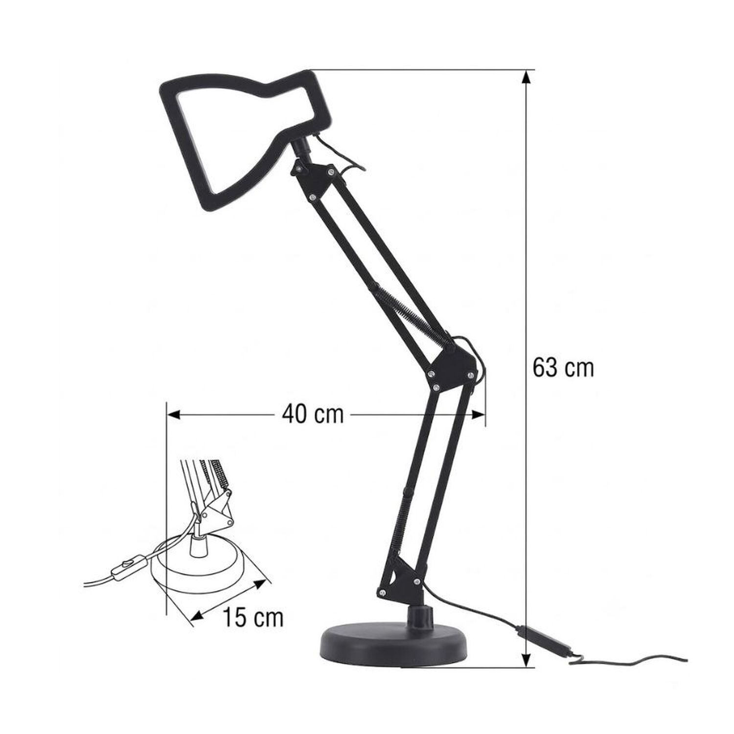 L&aacute;mpara De Escritorio Led Dimerizable Articulada Mesa image number 4.0