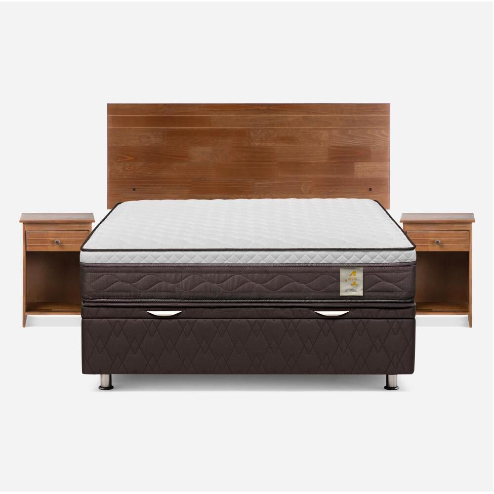 Cama Ba&uacute;l Rosen New Style 4 Plus / 2 Plazas / Base Normal + Set De Maderas image number 0.0