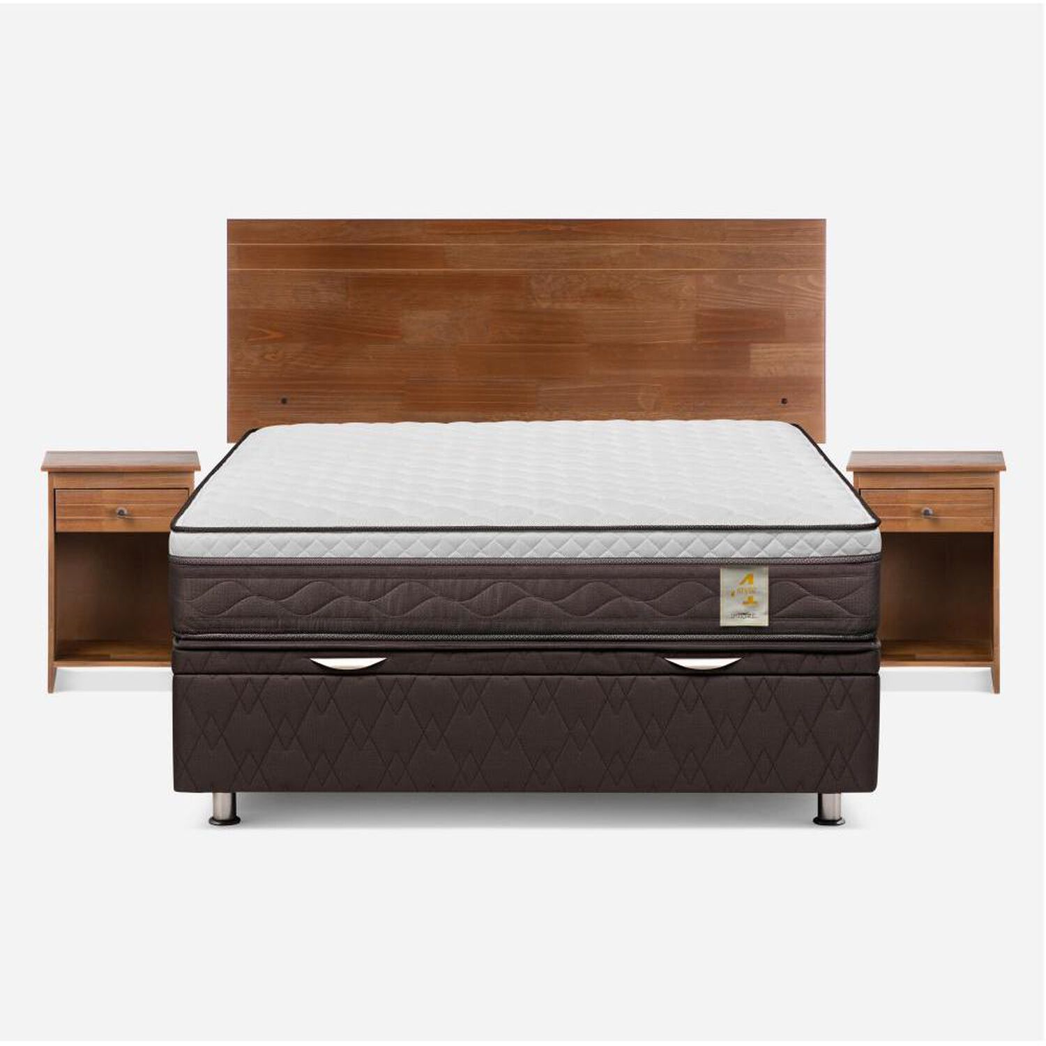 Cama Ba&uacute;l Rosen New Style 4 Plus / 2 Plazas / Base Normal + Set De Maderas image number 0.0