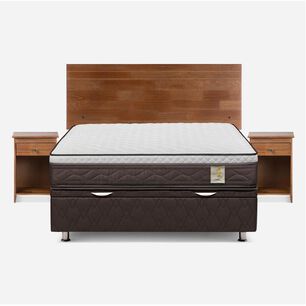 Cama Baúl Rosen New Style 4 Plus / 2 Plazas / Base Normal + Set De Maderas