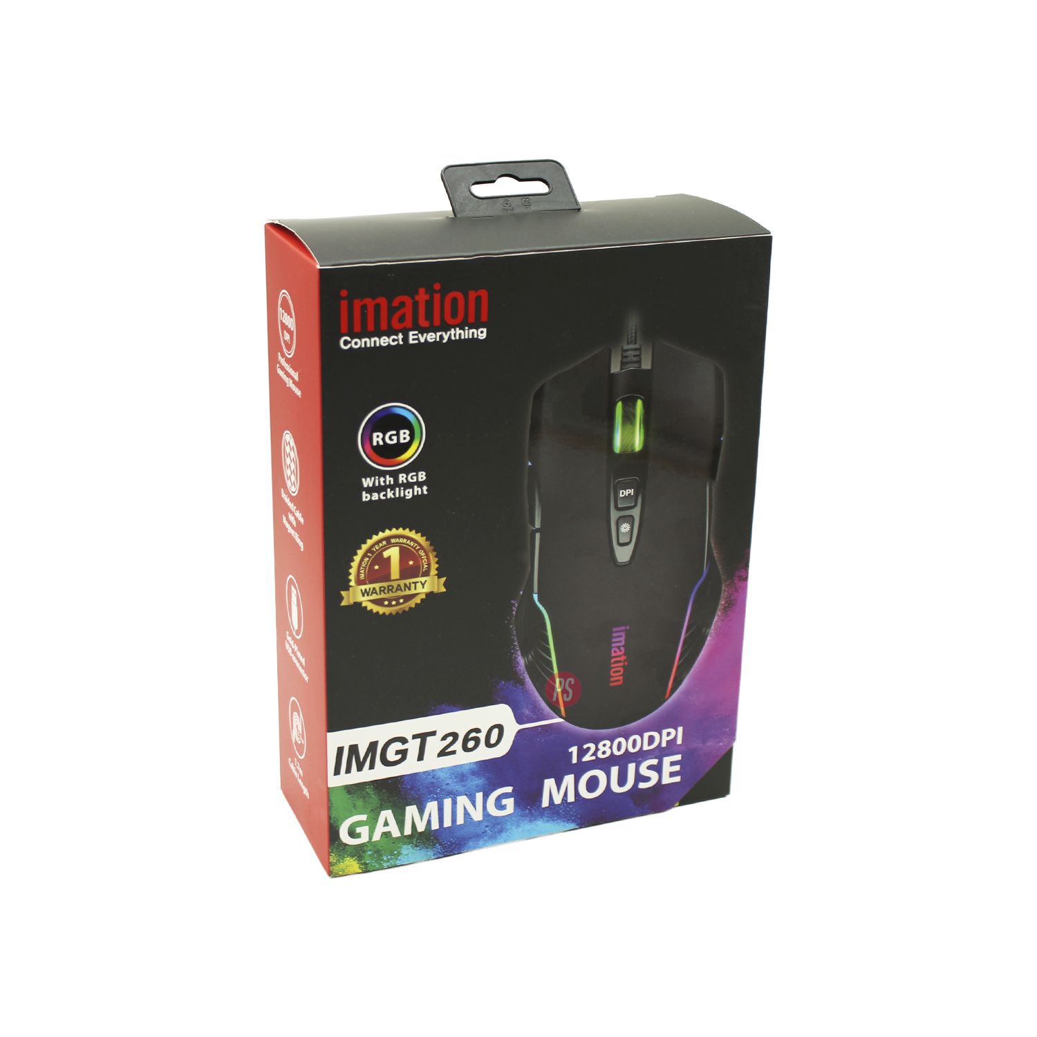 Mouse Gamer Imation Imgt260 Rgb 12800 Dpi - Ps image number 2.0