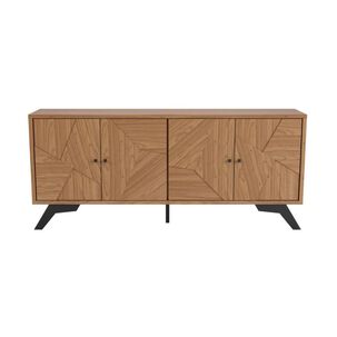Rack Roca Santos 4 Puertas Roble-negro