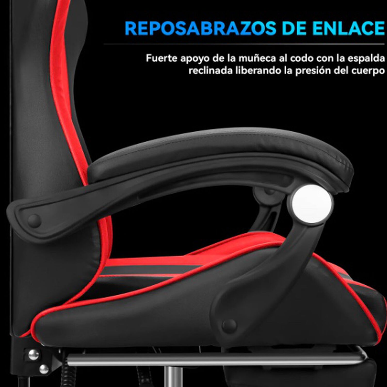 Silla Gamer Ergon&oacute;mica Rojo image number 5.0