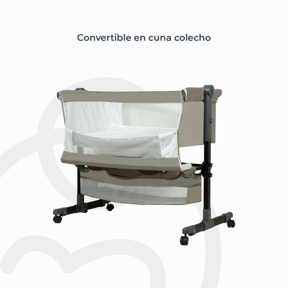 Cuna Colecho Cozy Con Colchón Mosquitero Canasto Beige Huvi image number 2.0