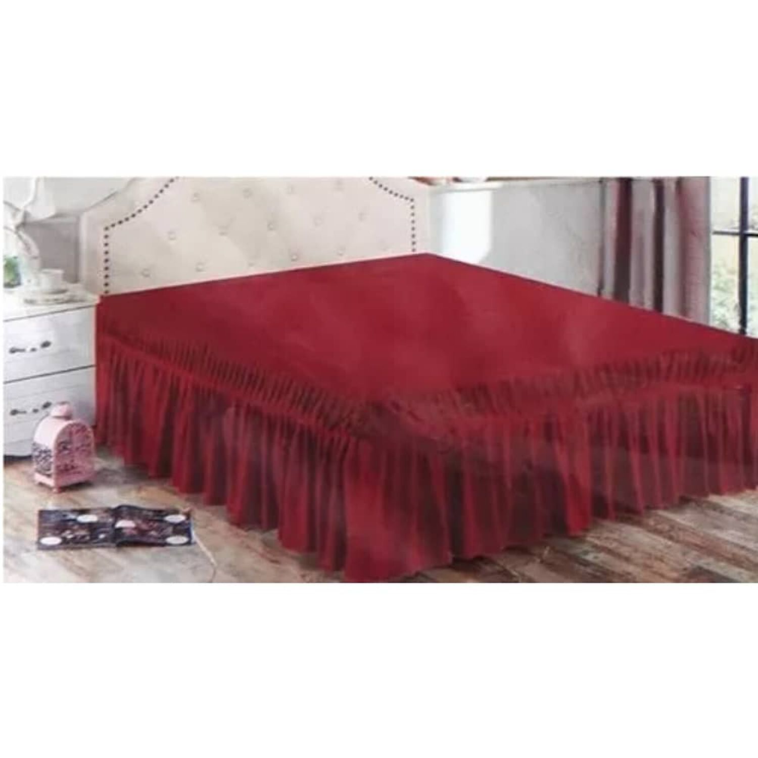 Faldon Liso Cama King image number 1.0