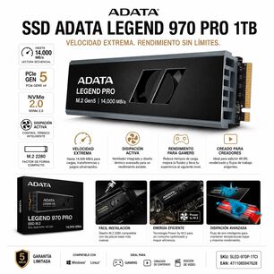 Disco Solido Ssd 1tb M.2 2280 Legend 970 Pro Gen5 14000 Mb/s