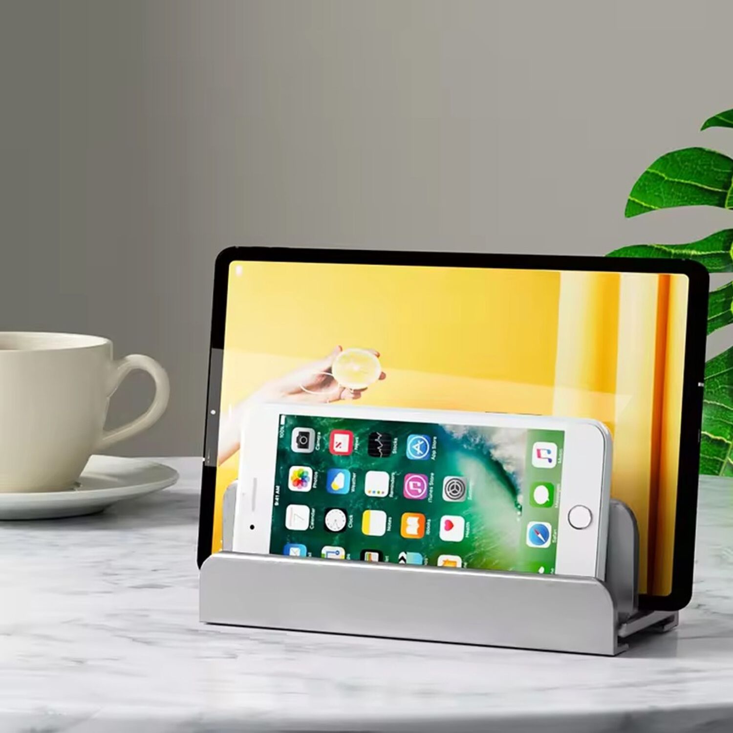 Soporte Base Vertical Aluminio Para Notebook Smartphone image number 0.0