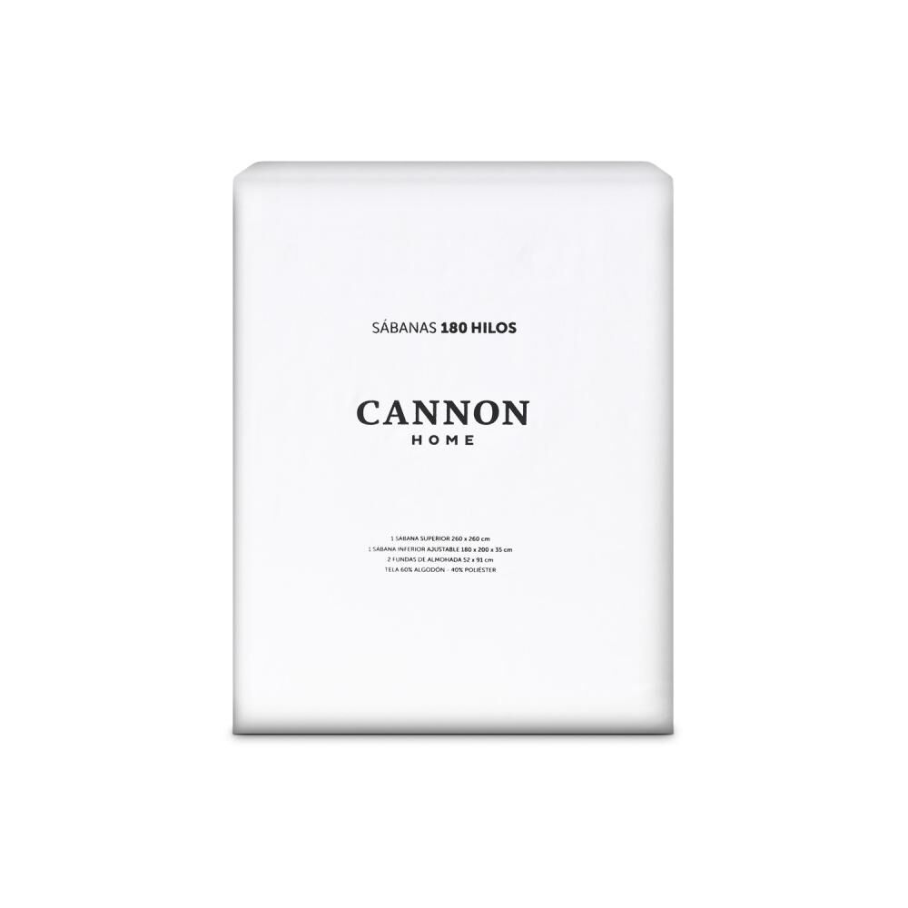 Juego De Sábanas Cannon Liso / King / 180 Hilos image number 3.0