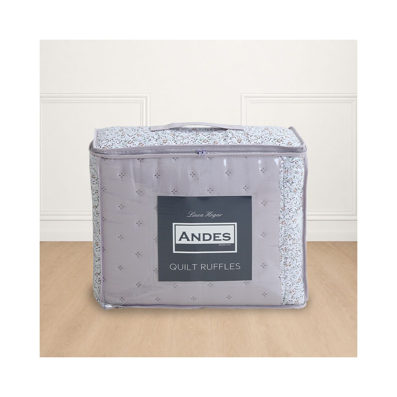 Quilt Andes Ruffles Lila 2 Plazas image number 1.0