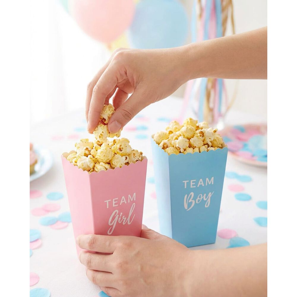 Pack De 12 Caja De Pop Corn Baby Shower Revelacion De Genero image number 2.0
