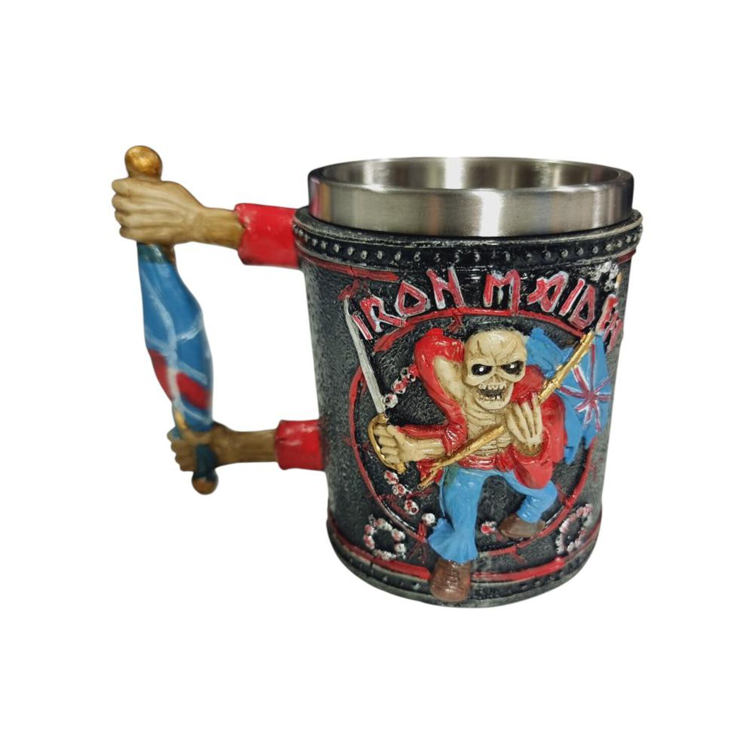 Taz&oacute;n Taza 3d Resina Rock Iron Maiden, Eddie The Trooper image number 0.0