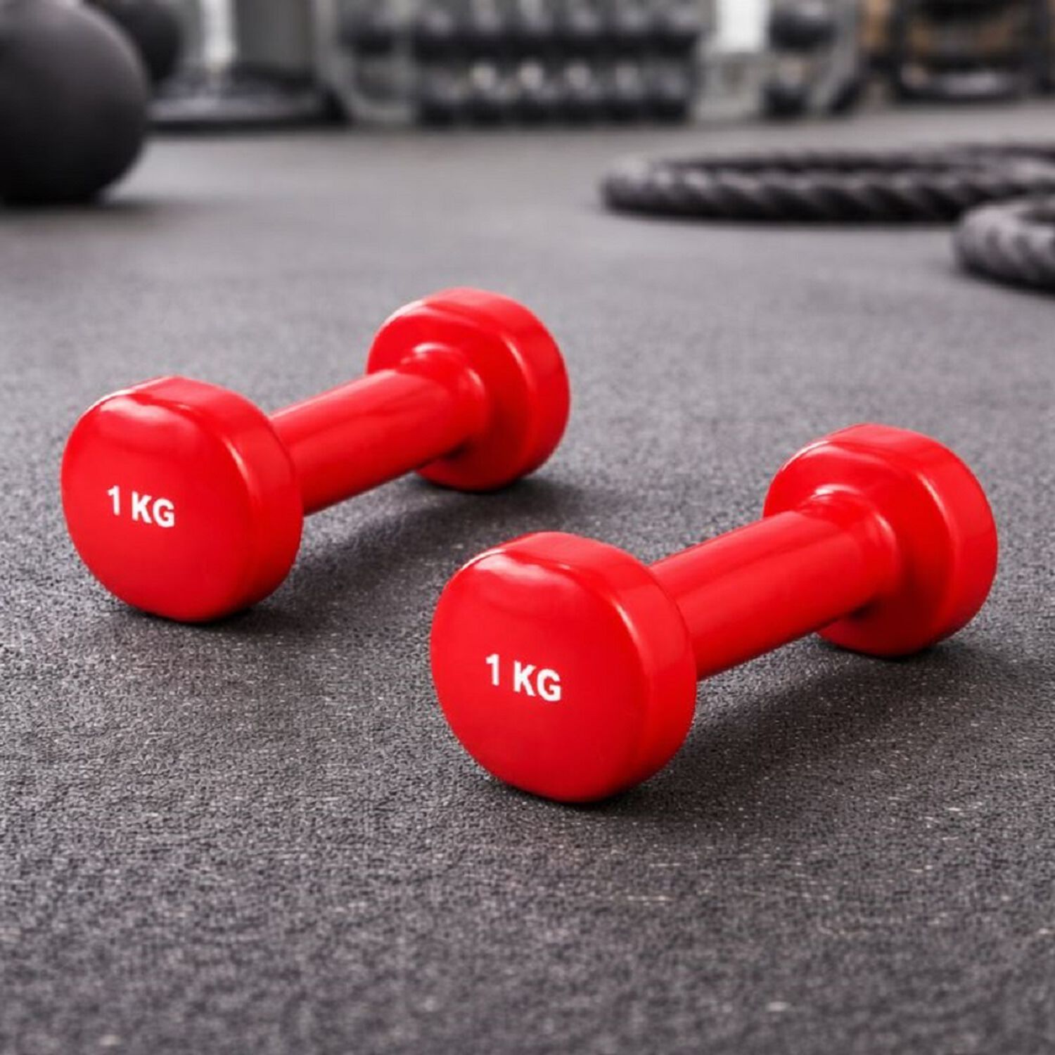 Mancuernas De Vinilo 1 Kg Par 2 Unidades Fitness image number 4.0
