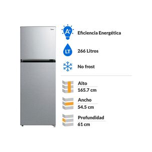 Refrigerador Top Freezer Midea MDRT385MTE50 / No Frost / 266 Litros / A+