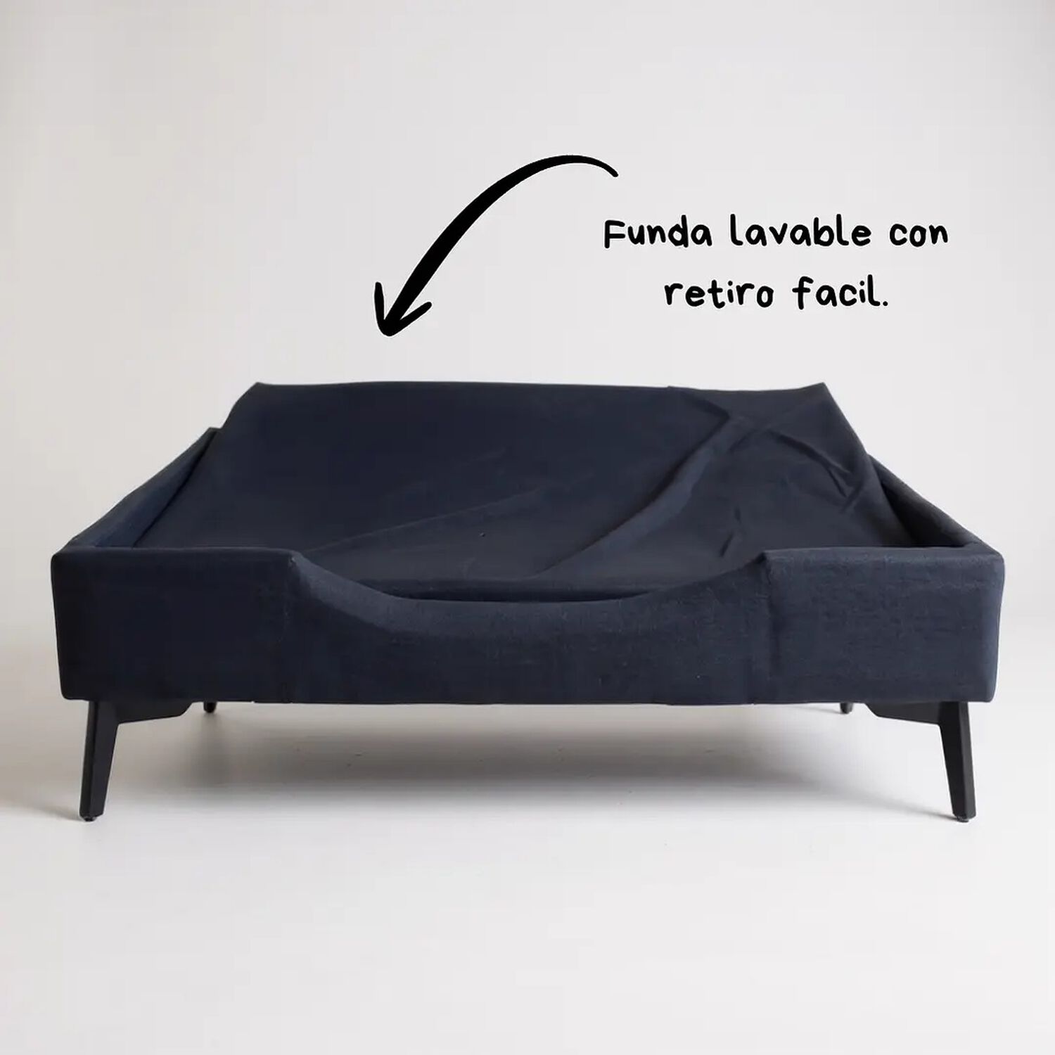 Cama De Mascotas - Talla S (55x40 Cm) / Pata Metalica 12 Cm (negro) image number 2.0