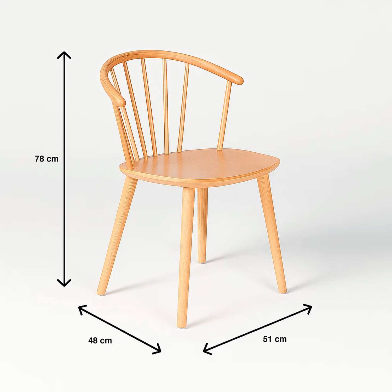 Silla Lykke De Madera - Natural image number 10.0