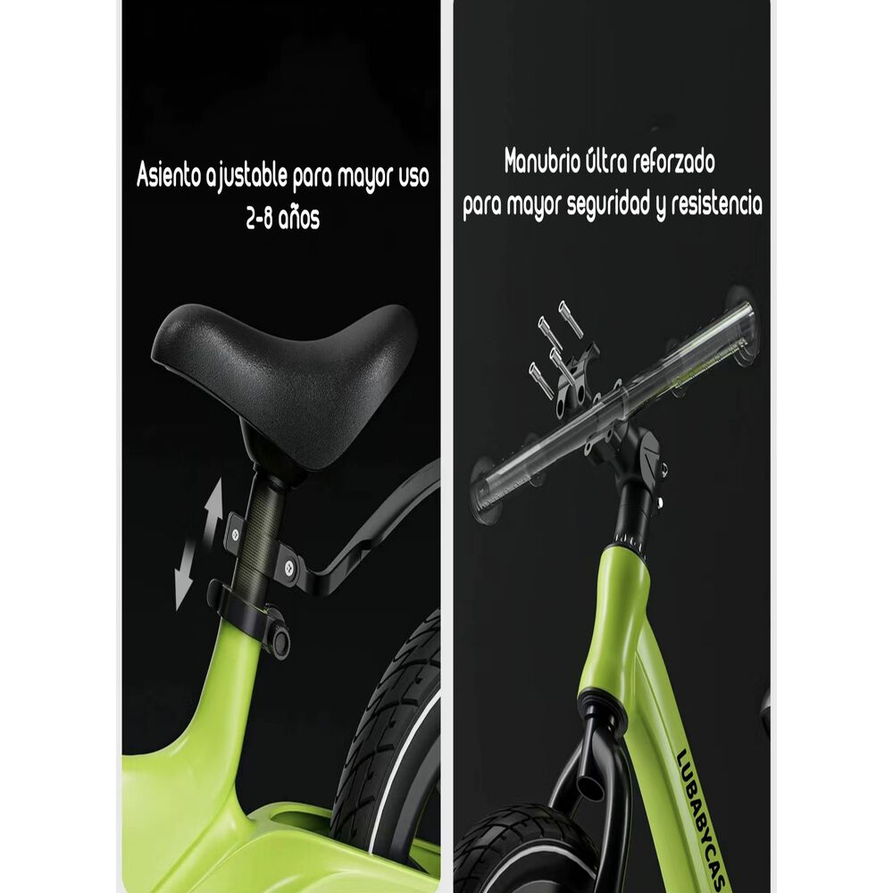 Bicicleta De Equilibrio Aprendizaje 2-8a&ntilde;os Lubabycas Blanca image number 2.0