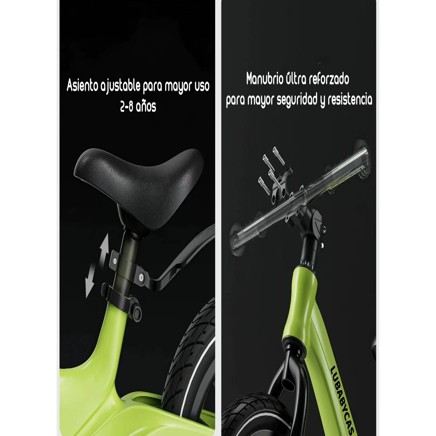Bicicleta De Equilibrio Aprendizaje 2-8a&ntilde;os Lubabycas Blanca image number 2.0