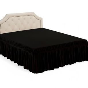 Faldon Para Cama De 2 Plazas Color Negro