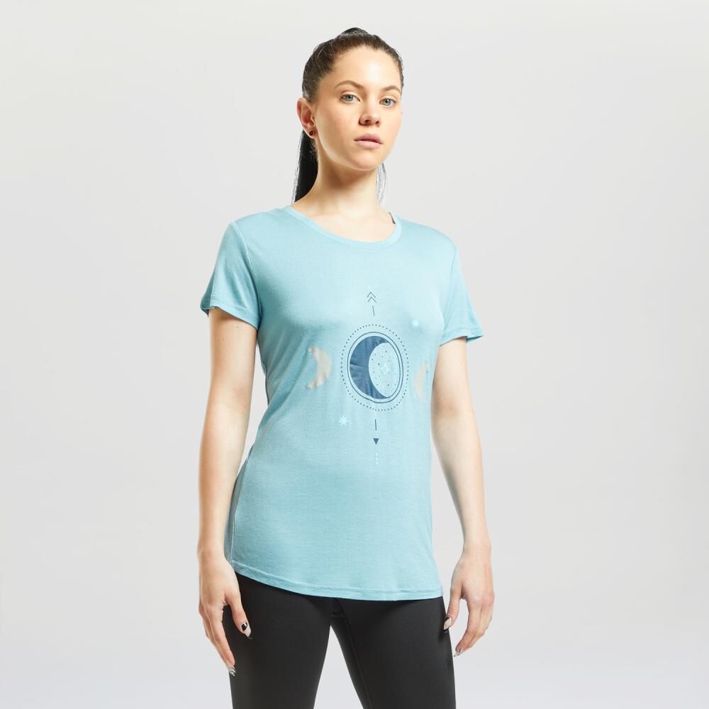 Polera Deportiva Manga Corta Mujer Wetland image number 2.0