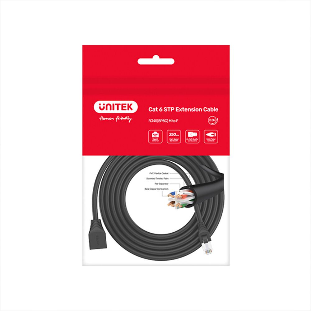 Extensor De Cable De Red Cat6 Macho A Hembra 3m 1000mbps image number 7.0