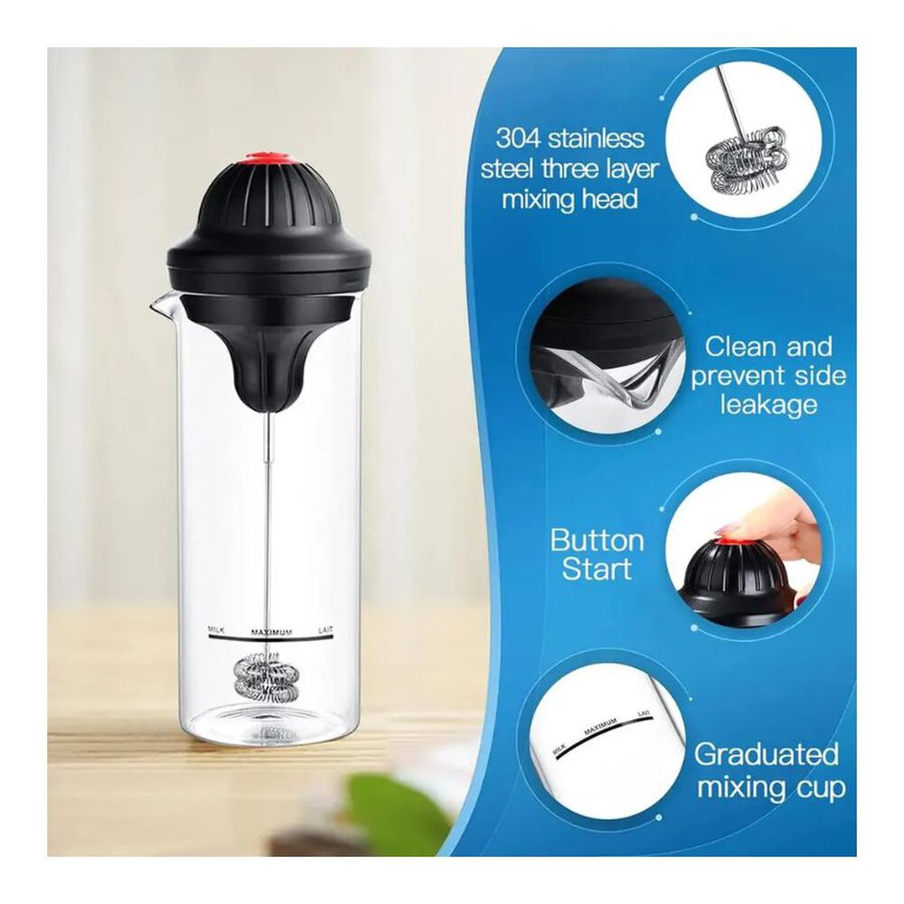 Espumador De Leche Batidora Para Hacer Espuma De Café 450 Ml image number 2.0