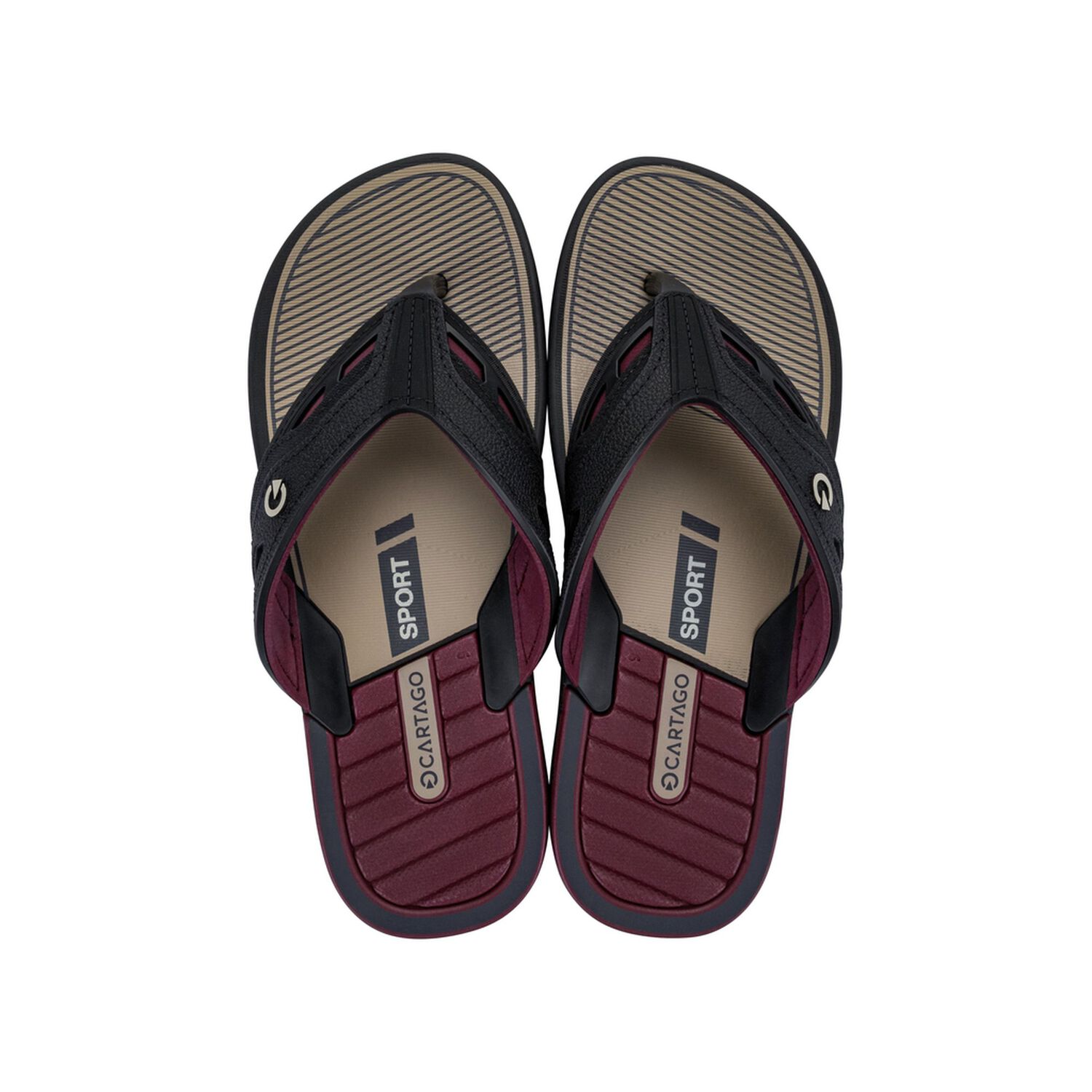 Sandalia Hombre Negro/bordo Dallas Cartago image number 0.0