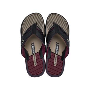 Sandalia Hombre Negro/bordo Dallas Cartago