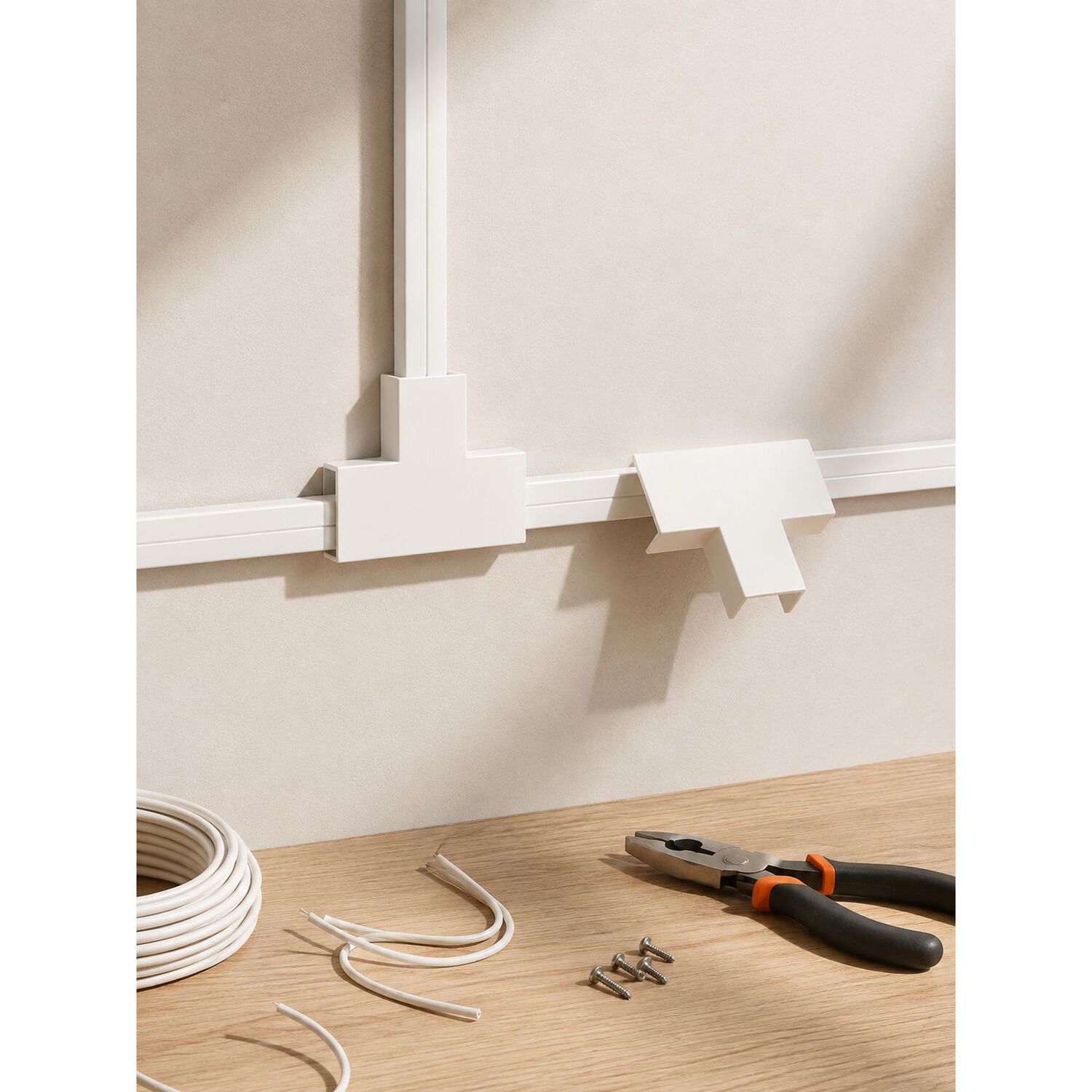 Pack 10 Curva T Canaleta El&eacute;ctrica 20x10mm Pvc image number 2.0