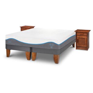 Cama Europea Cic Alaska / King / Base Dividida + Veladores