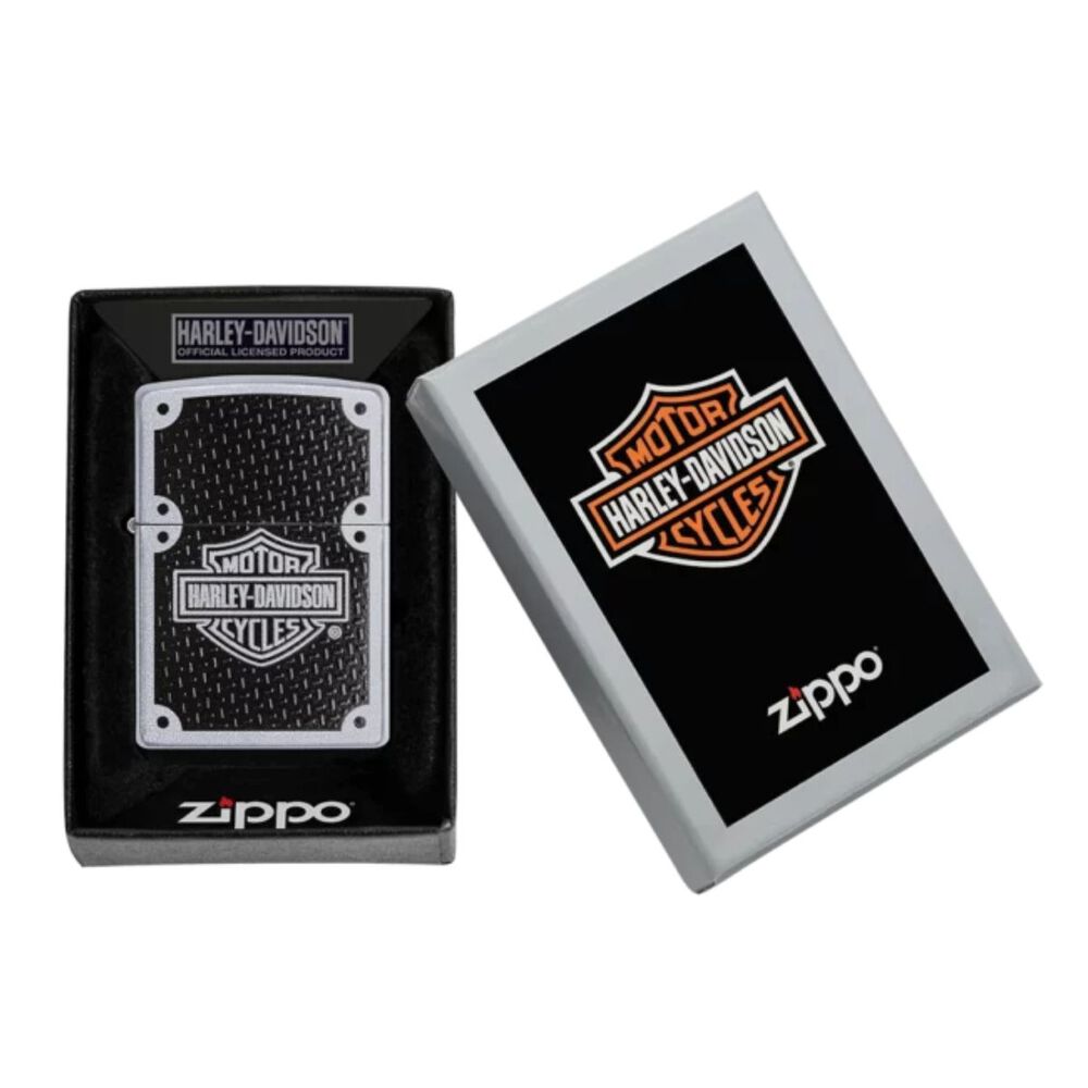 Encendedor Zippo Harley-davidson Carbon Fiber Plata Zp24025 image number 4.0