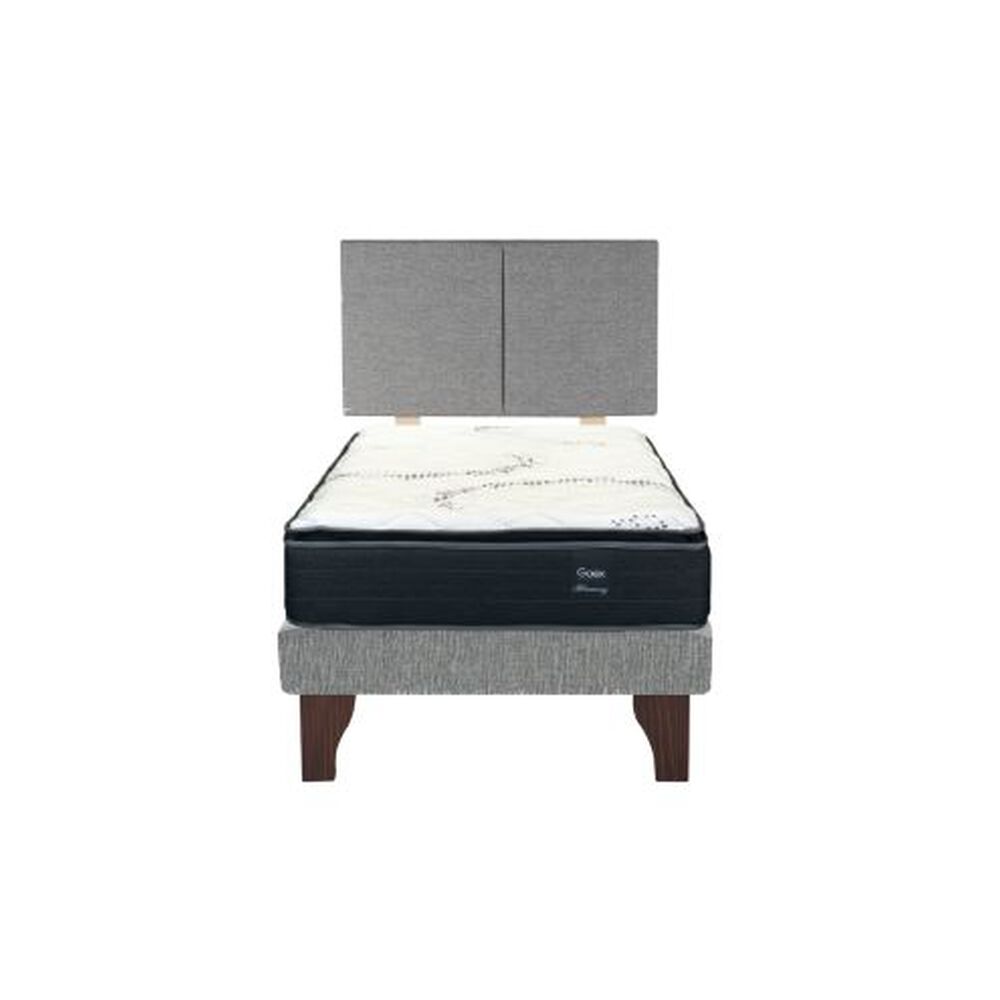 Cama Europea 1.5 Plaza 190 Plus Respaldo Everest image number 1.0